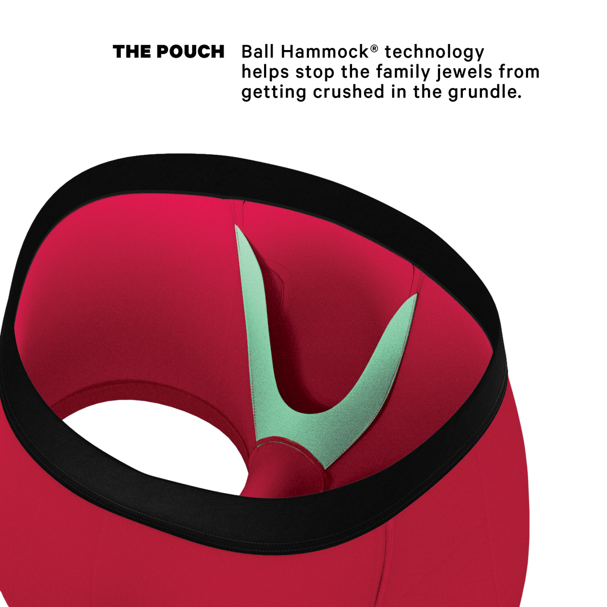 The Red Velvet | Dark Red Ball Hammock® Pouch Trunks Underwear - Shinesty