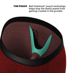 The Romeo | Red Heather Ball Hammock® Boxer - Long Leg - Shinesty