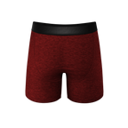 The Romeo | Red Heather Ball Hammock® Pouch Underwear With Fly - Shinesty