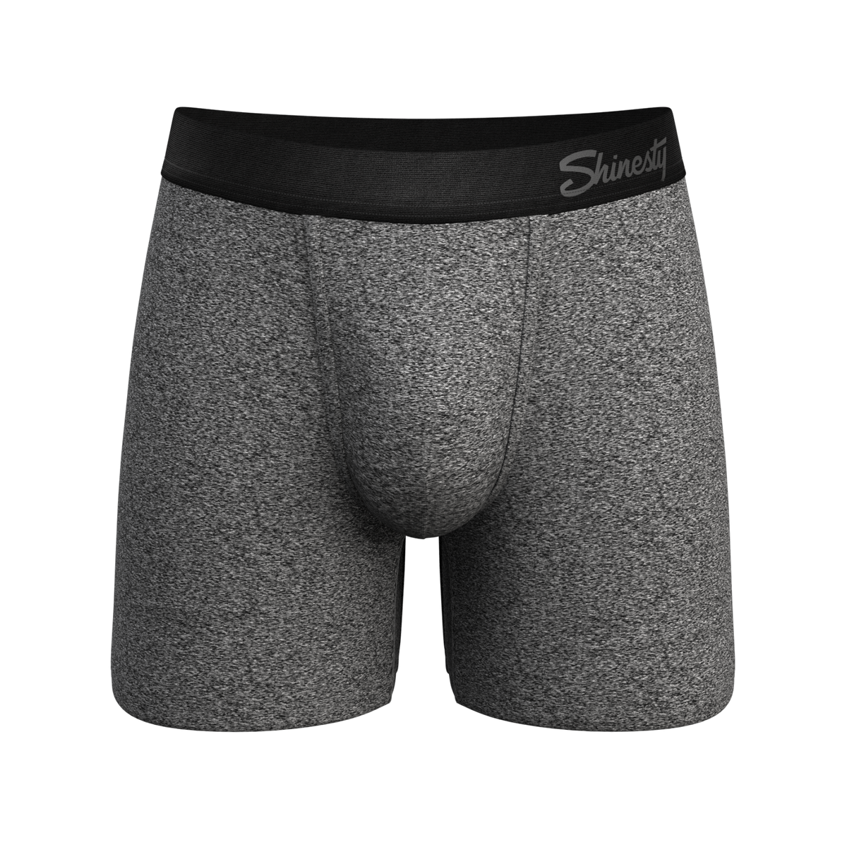 The Seattle Skyline | Black Marble Heather Ball Hammock® Pouch Underwear - Shinesty