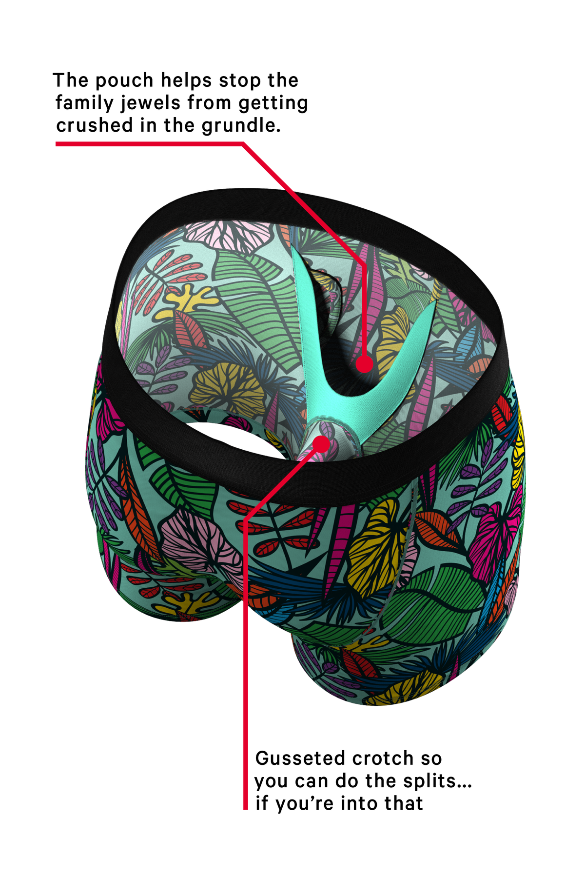 The Sex On The Beach | Tropical Ball Hammock® Pouch Underwear With Fly - Shinesty