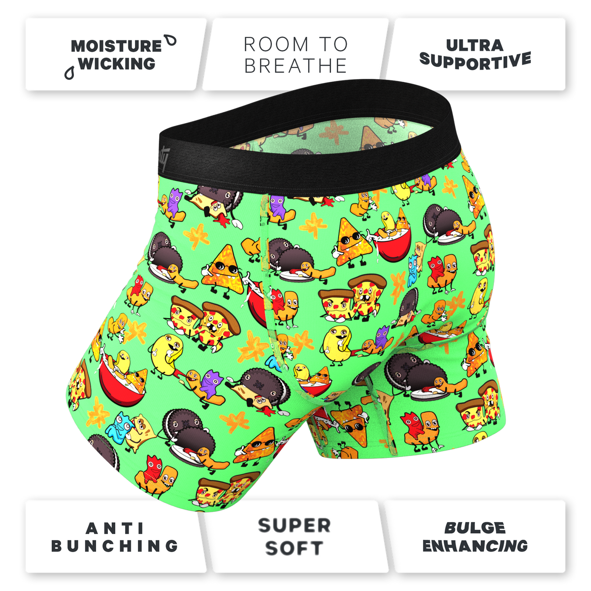 The Snackhanalia | Junk Food Ball Hammock® Pouch Underwear - Shinesty