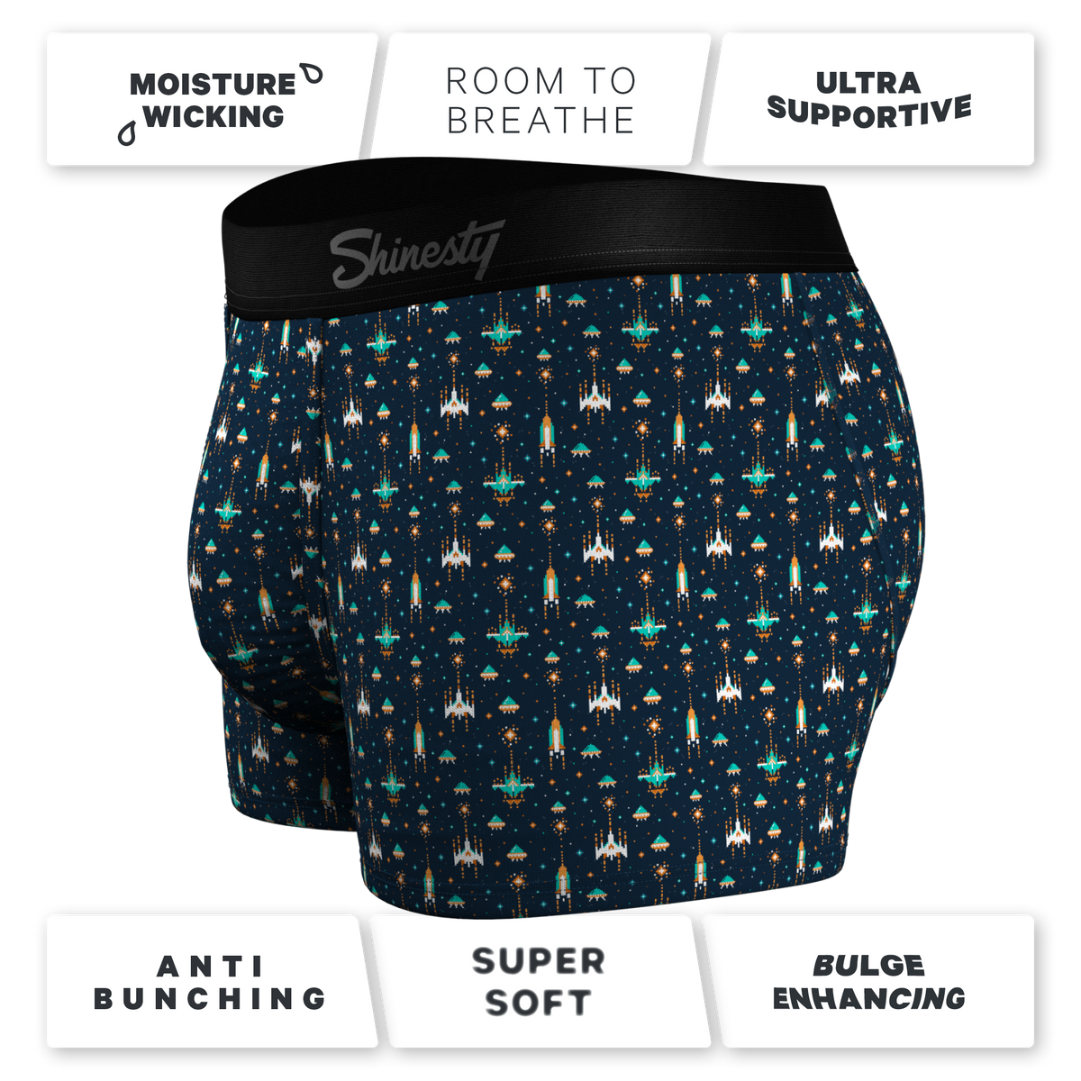 The Space Commando | Spaceship Ball Hammock® Pouch Trunks Underwear - Shinesty