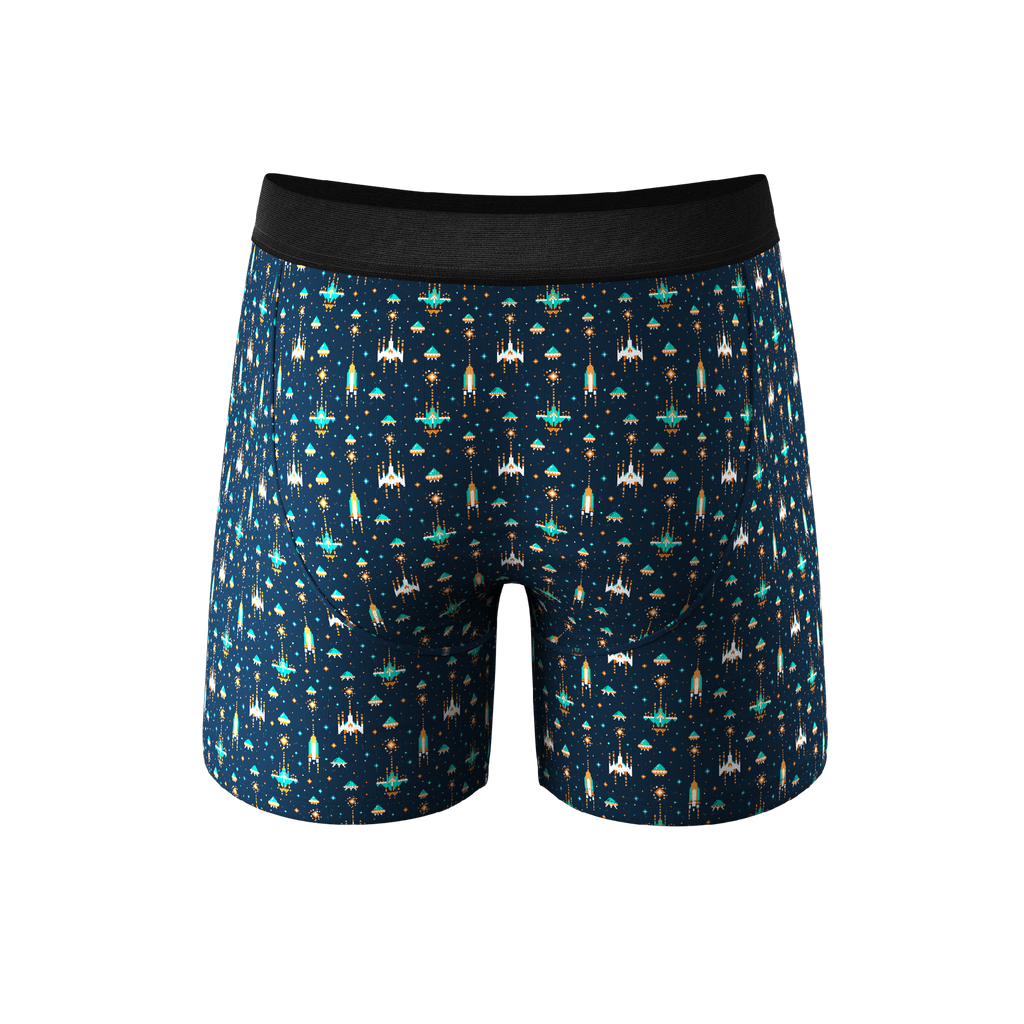 The Space Commando | Spaceship Ball Hammock® Pouch Underwear With Fly - Shinesty