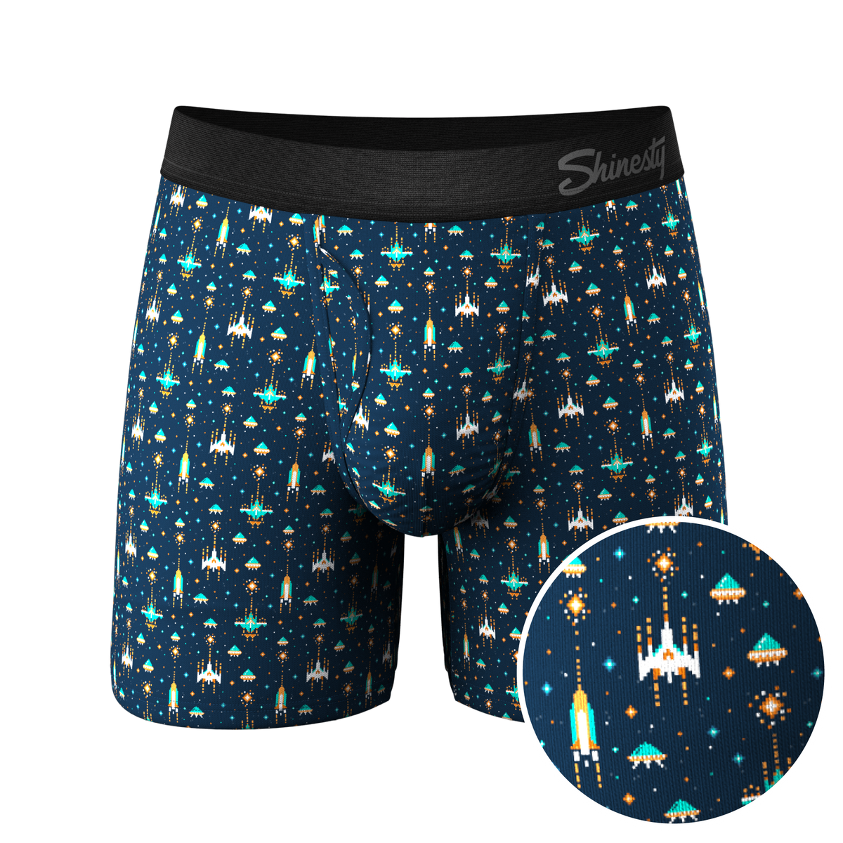 The Space Commando | Spaceship Ball Hammock® Pouch Underwear With Fly - Shinesty