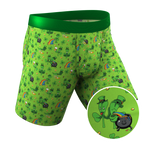 The 3 Leafs To The Wind | St Patricks Day Clovers Ball Hammock® Boxer - Long Leg - Shinesty
