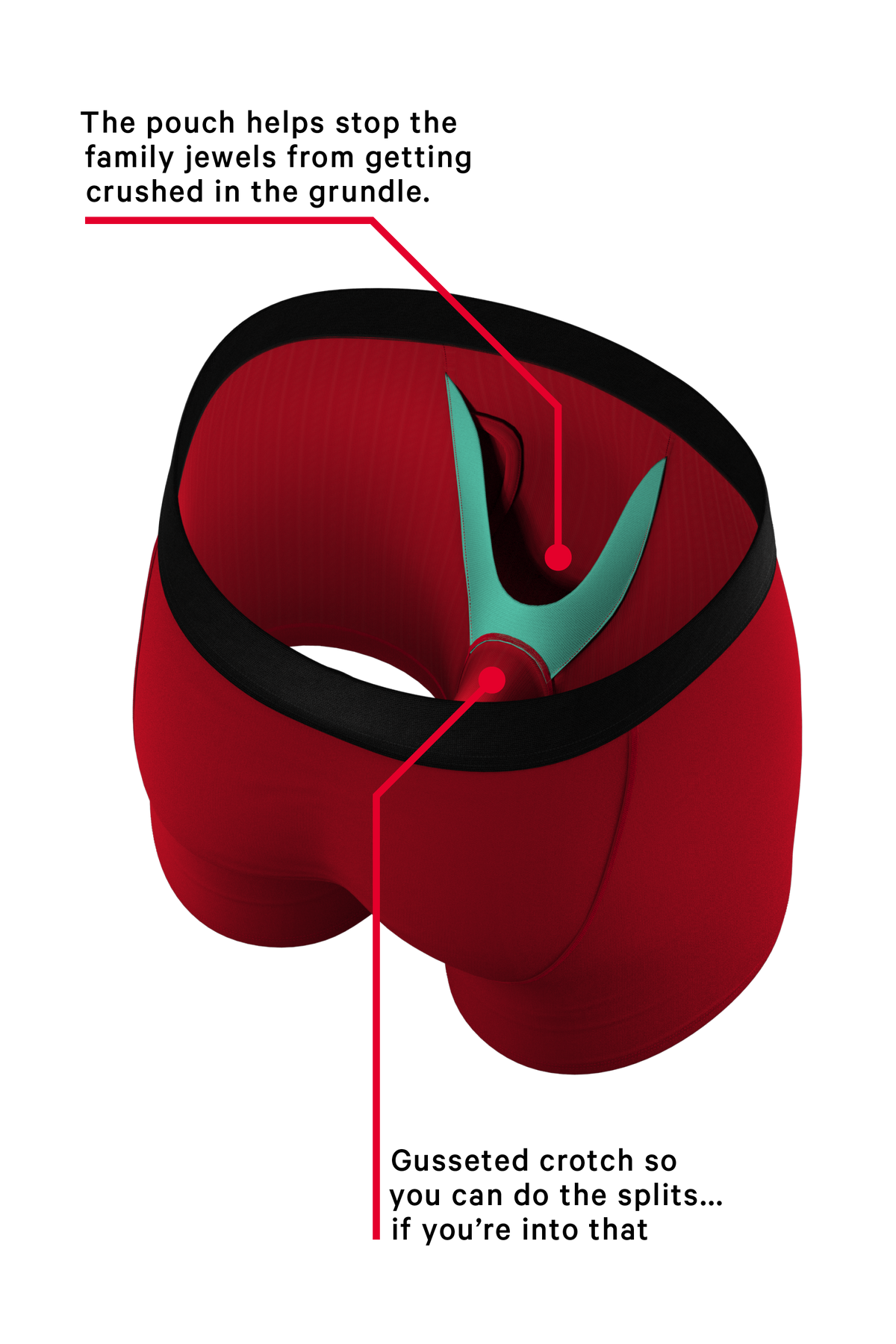 The St Knickers | Santa Belt Ball Hammock® Pouch Underwear With Fly - Shinesty