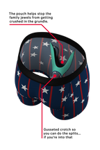 The Stars & Stripes | USA Pinstripe Ball Hammock® Pouch Underwear With Fly - Shinesty