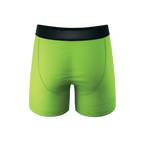 The Supernova | Bright Green Ball Hammock® Pouch Underwear With Fly - Shinesty