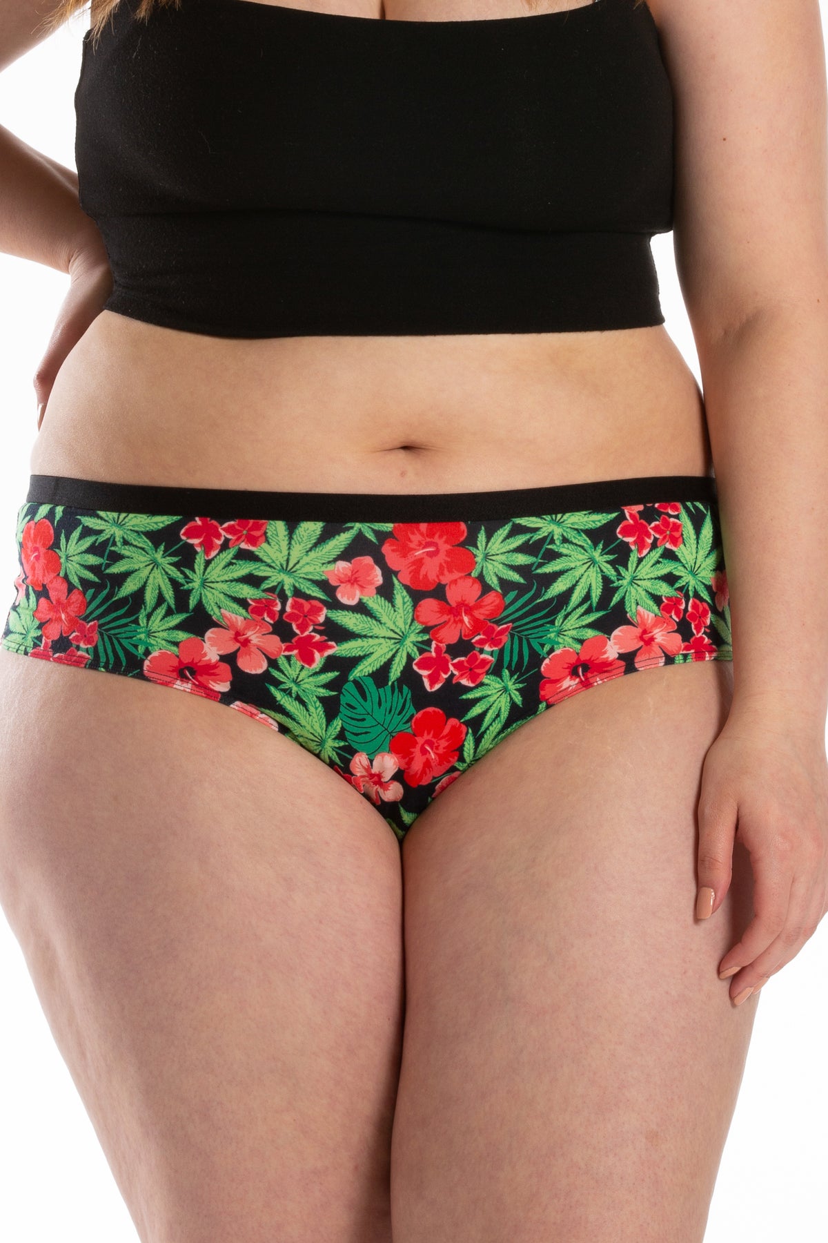 The Bongstera | Tropical Weed Cheeky Underwear - Shinesty
