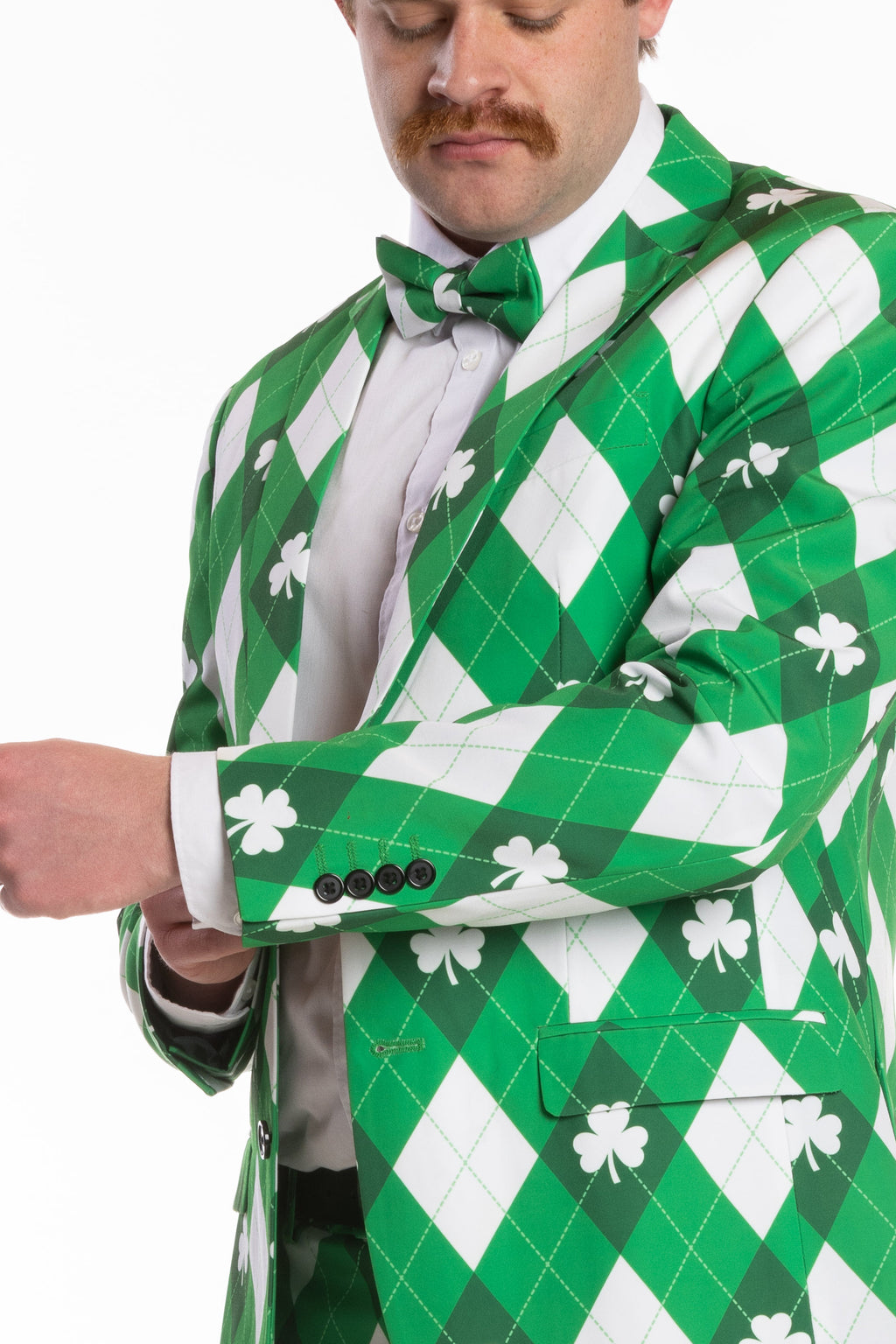 The Cabbage Connoisseur | Green Argyle St. Patrick's Day Suit - Shinesty