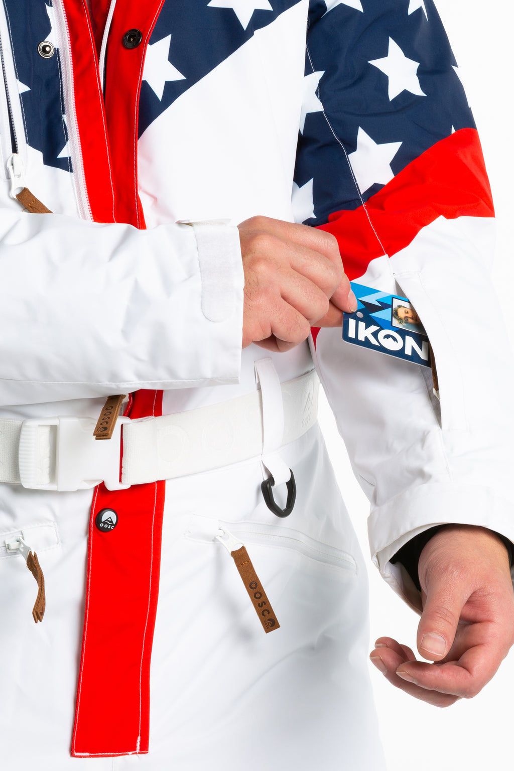 The First Chair | Mens Retro American Flag Ski Suit - Shinesty