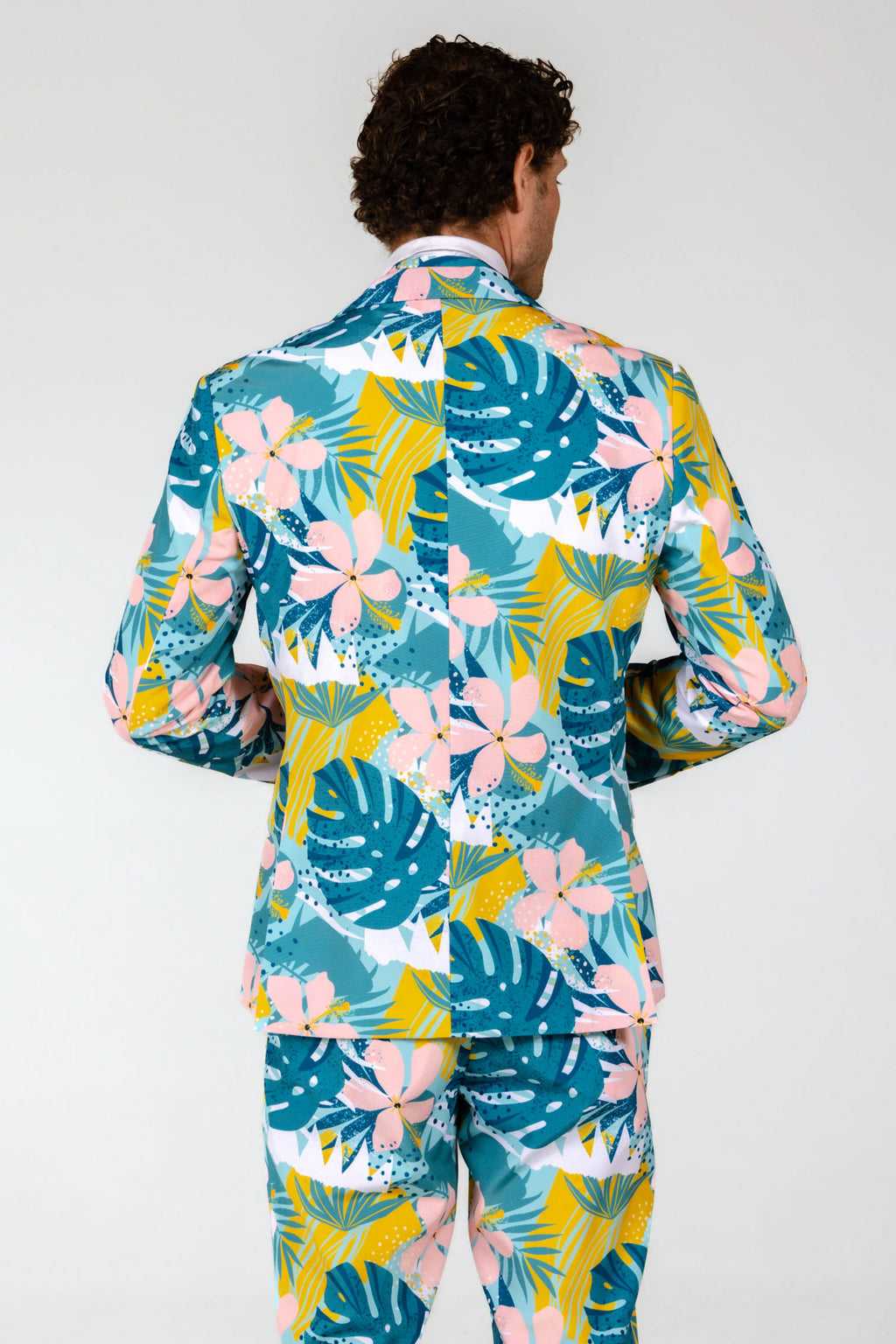 The Floral Fixation | Blue Tropical Suit Blazer - Shinesty