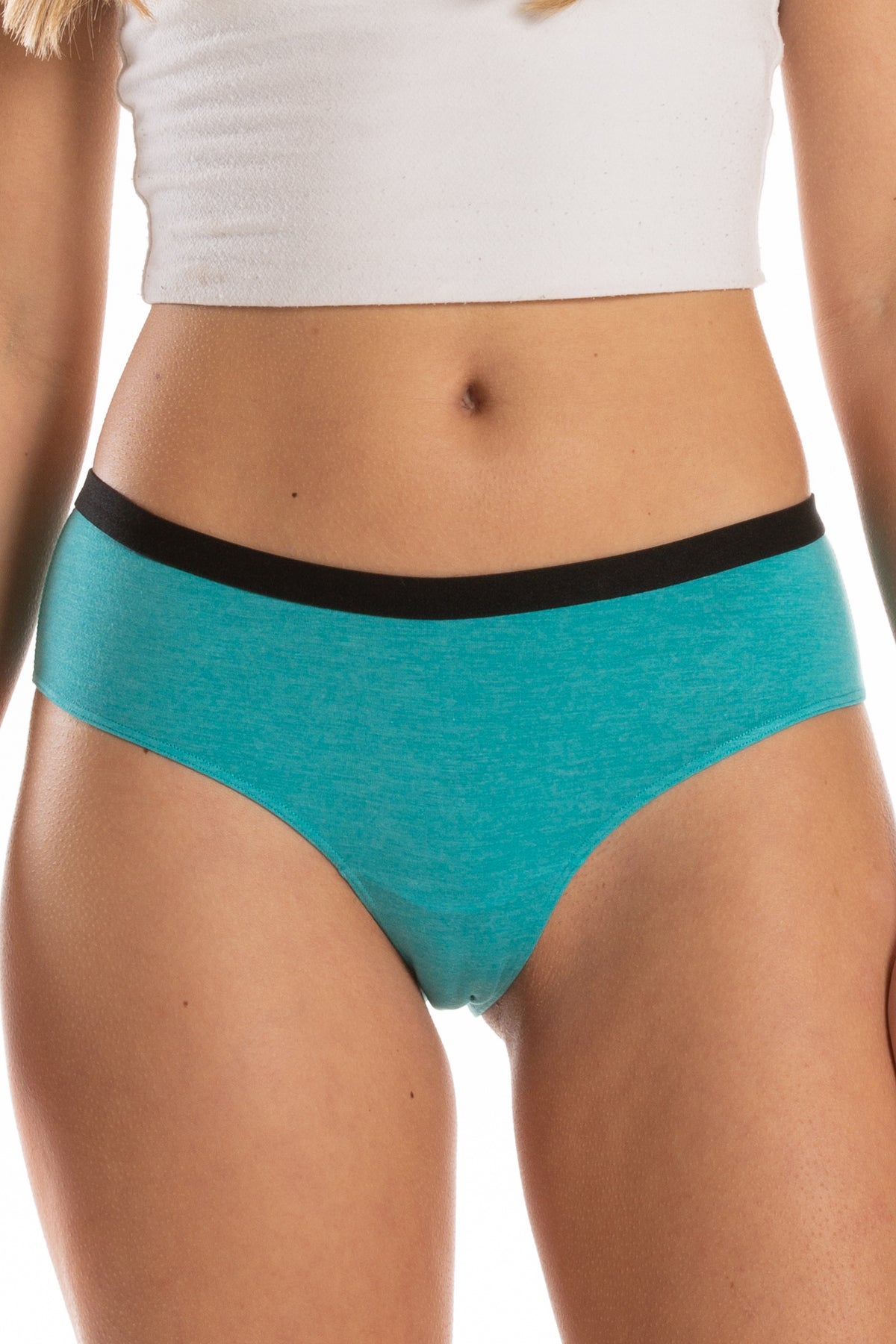 The Nerves of Teal | Teal Heather Cheeky Underwear - Shinesty