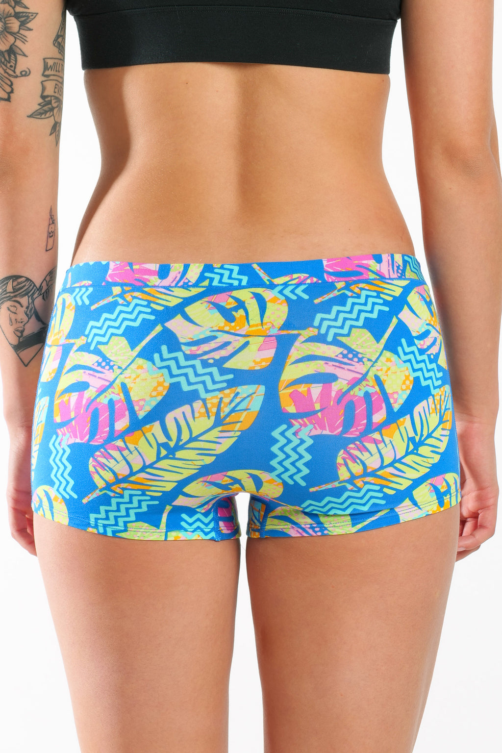 The Oahu Rendezvous | Tropical Leaves Modal Boyshort Underwear - Shinesty