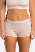The Silver Fox | Heather Oatmeal Modal Boyshort Underwear - Shinesty