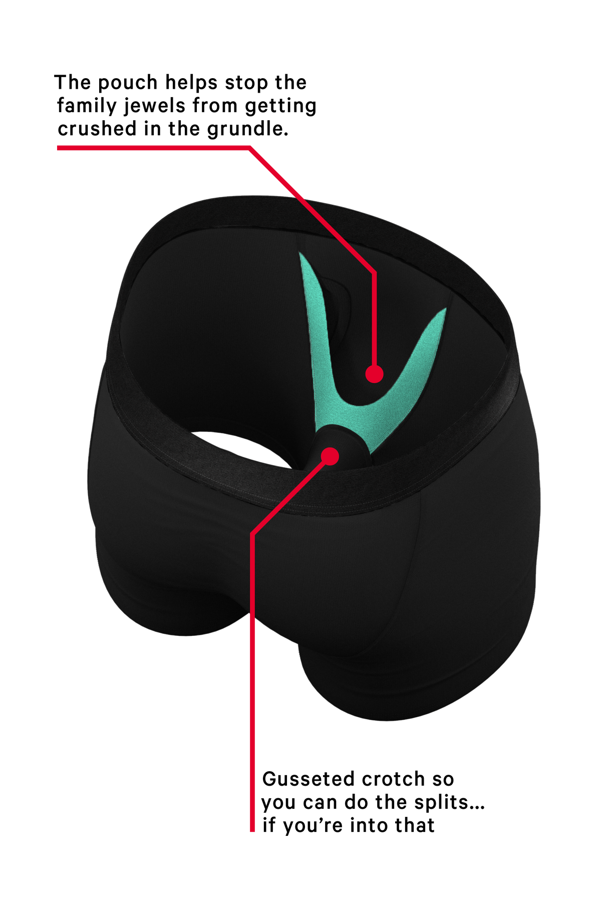 The Licorice Limbo | Black Couples Ball Hammock® Boxer With Fly and Thong 2 Pack - Shinesty