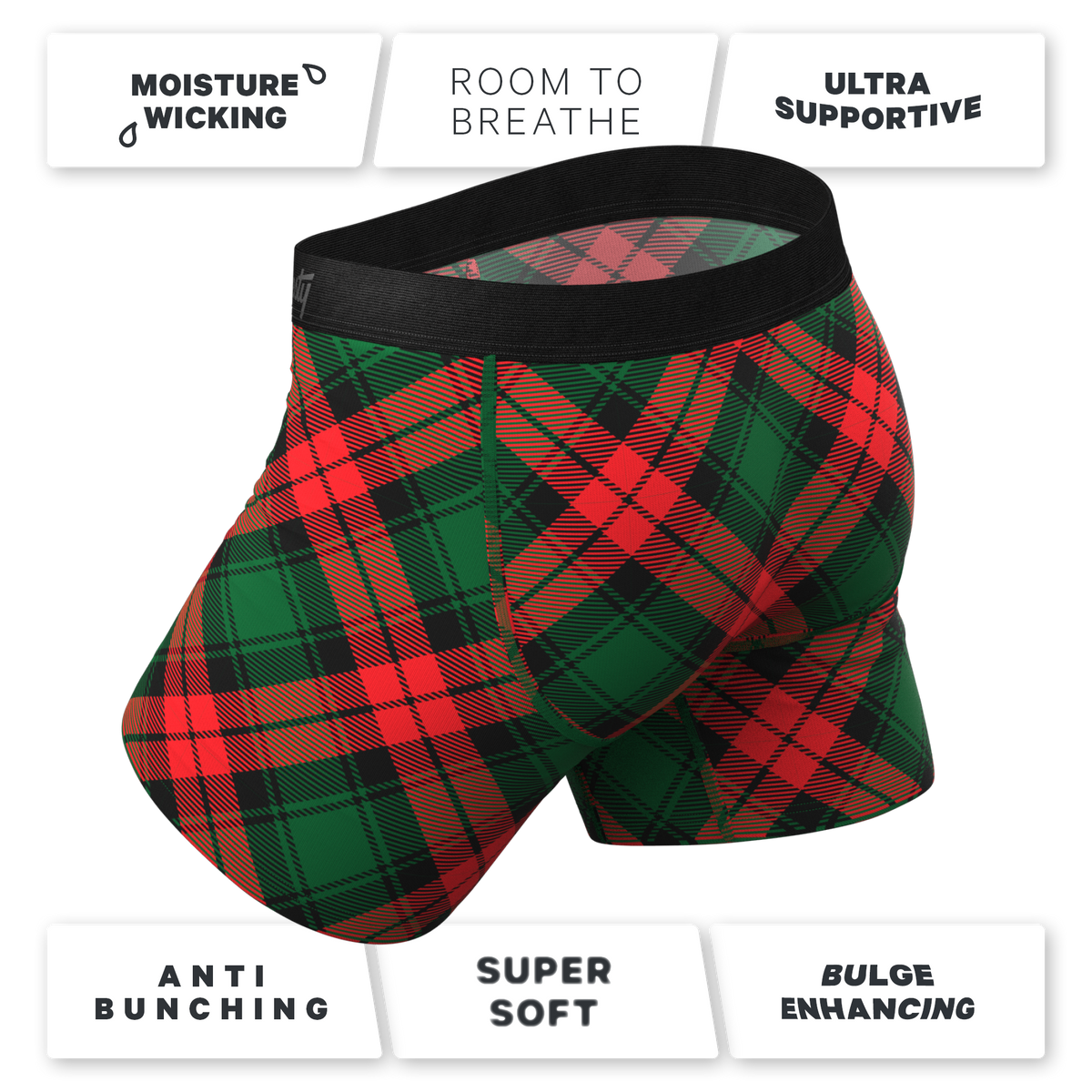 The Under the Mantel | Christmas Gift Ball Hammock® Pouch Underwear With Fly - Shinesty