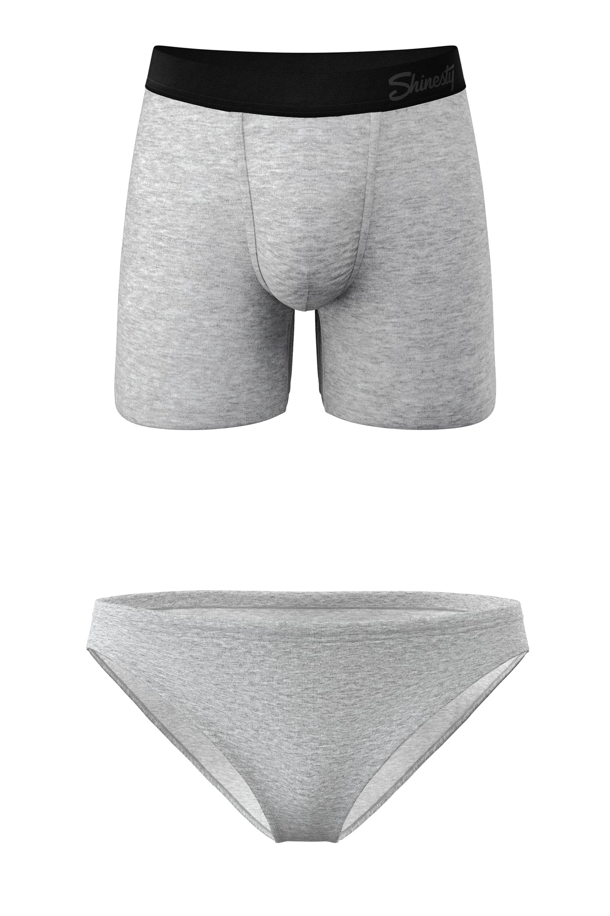 The Intramural Champ | Grey Bikini and Ball Hammock® Boxer Matching Couples Underwear Pack - Shinesty